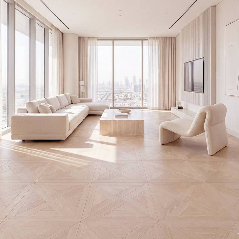 RP Chelsea Square Elegant Wave Ivory 06 Livingroom Parquetry Wood Flooring