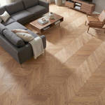 SH Castle Brown 06 Engineered Chevron Wood Flooring Familyroom