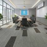 british carpet mill dark grey autumn patterned carpet tiles in spacious boardroom