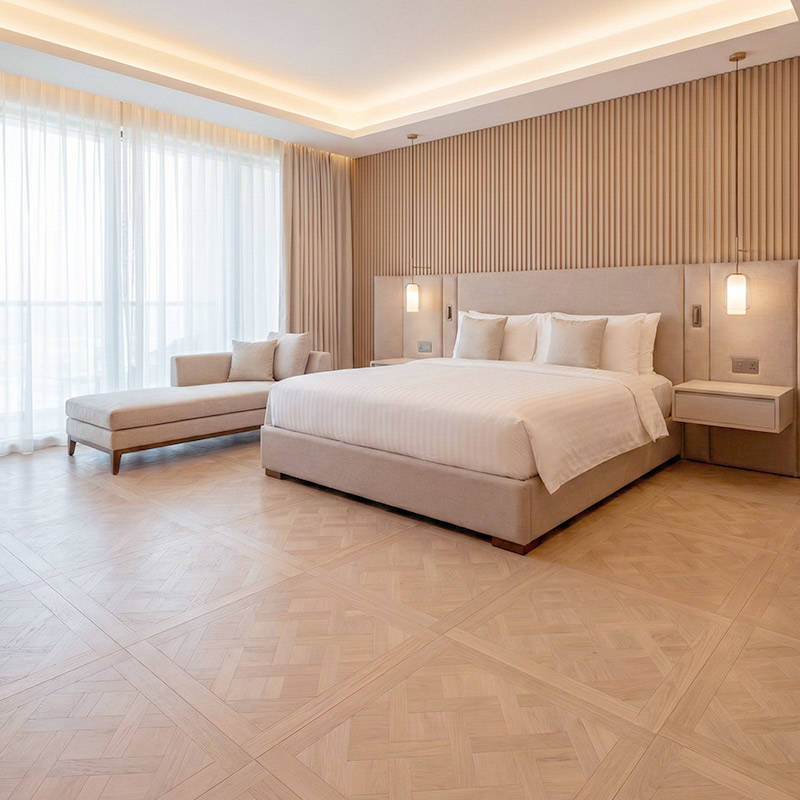 RP Chelsea Square Versailles Honeycombe 13 Parquetry Wood Flooring Bedroom