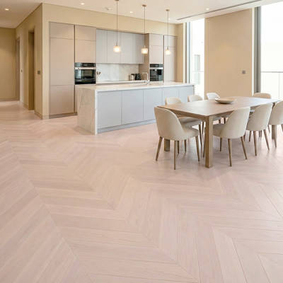 RP Chevron Classic Tundra 08 Swatch Engineered Wood Flooring Kitchen