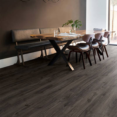 el3581 quick step newcastle oak dark waterproof flooring laminate in office space