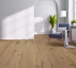 a white living space featuring an engineered wood floor