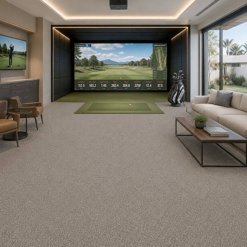 Wall To Wall Carpets BCM Grand Escape CRP STDCRP GRDESC 07 Home Golf Simulator Space