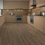 gerbur ultra medieval brown oak laminate flooring in spacious kitchen