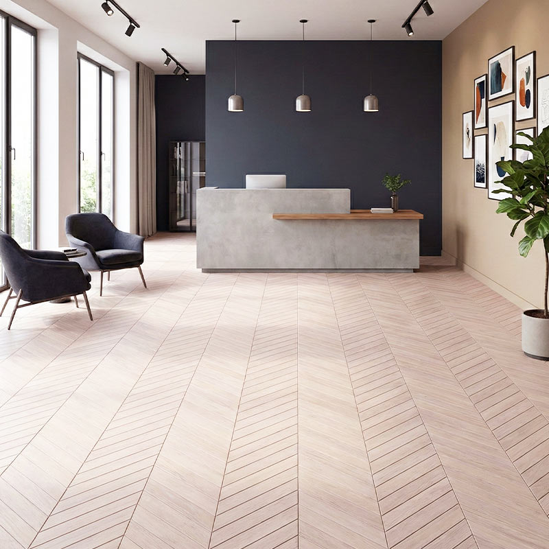 royal parquet chevron classic chalked oak parquet flooring in living area