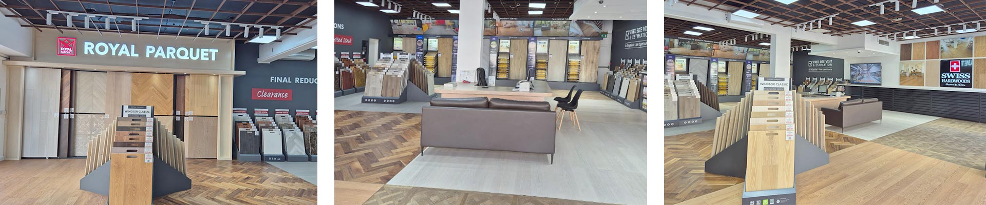 royal parquet section inside oud metha floorworld store