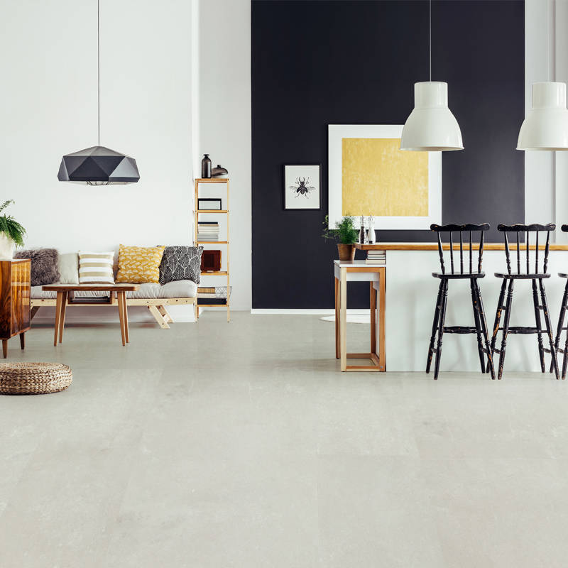 berry alloc pure tiles urban stone greige vinyl click tiles in living area