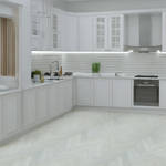 Vinyl Click Herringbone GB HRB 10 White Oak Beautiful Kitchen