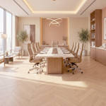 RP Chevron Honeycombe 13 Engineered Wood Flooring Office Boadroom