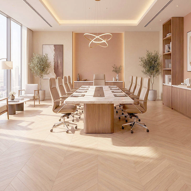 RP Chevron Honeycombe 13 Engineered Wood Flooring Office Boadroom