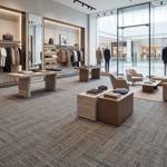 british carpet mills casini 571 carpet tiles in showroom