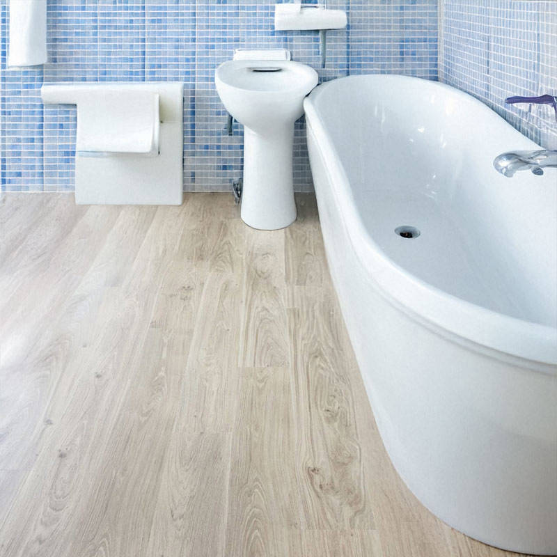 berry alloc pure planks authentic oak light grey vinyl click planks in bathroom