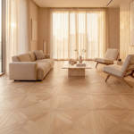 RP Chelsea Square Elegant Wave Butterscotch 19 Parquetry Wood Flooring Family Room
