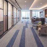 british carpet mills autumn blue and grey carpet in reception lobby