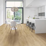 eligna quick step venice oak natural laminate flooring in open plan dining space