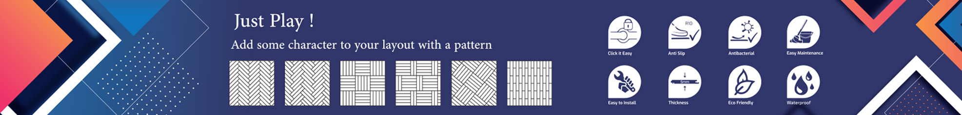 Vinyl Click Herringbone Category Banners Signature Feature