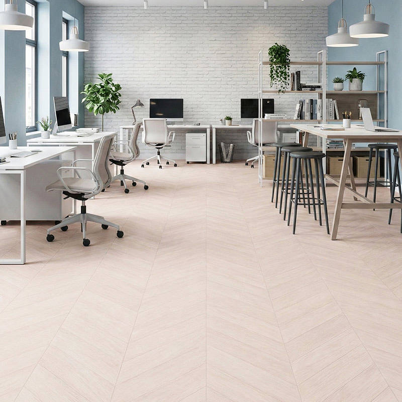 RP Chevron Classic Mist 07 Parquet Wood Flooring Office