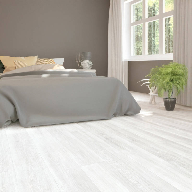 gerbur aqua click silver spruce vinyl click flooring in bedroom