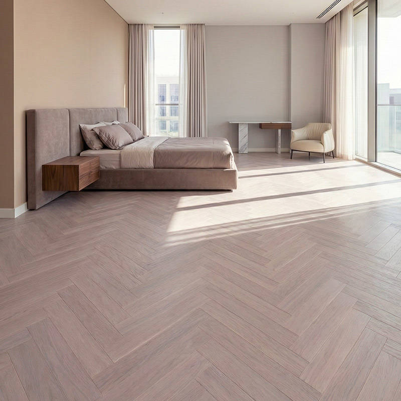 RP Herringbone Classic Tundra 08 Swatch Engineered Wood Flooring Bedroom