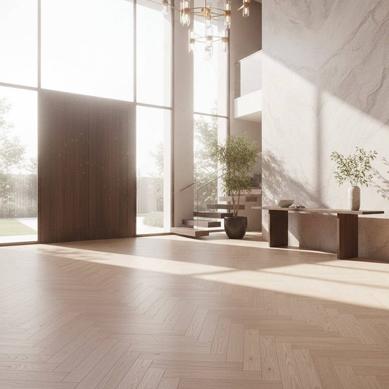 RP Boa Hybrid Herringbone Tawny 15 Engineered Wood Flooring Luxury Villa Entrance Engineered Wood Flooring