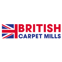red and blue british carpet mills logo