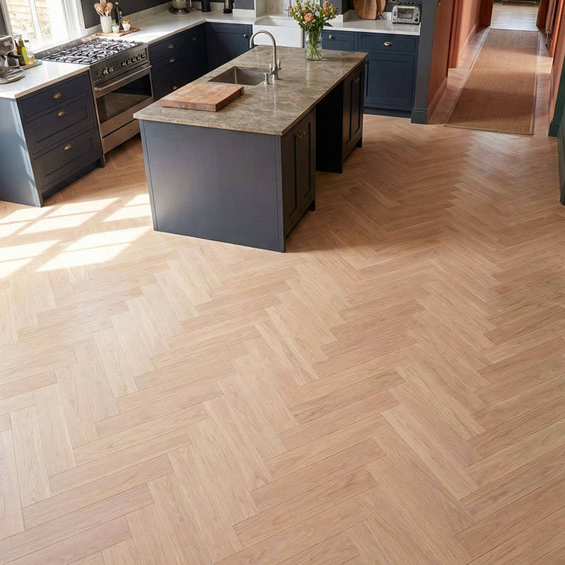 SH Corn Silk 2 Engineered Eternal Herringbone Wood Flooring Kitchen Hallway