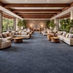 Wall To Wall Carpet Tiles Balta Lily CRP BLT LIL 05 Luxury Resort Guest Lounge Waiting Pavilion