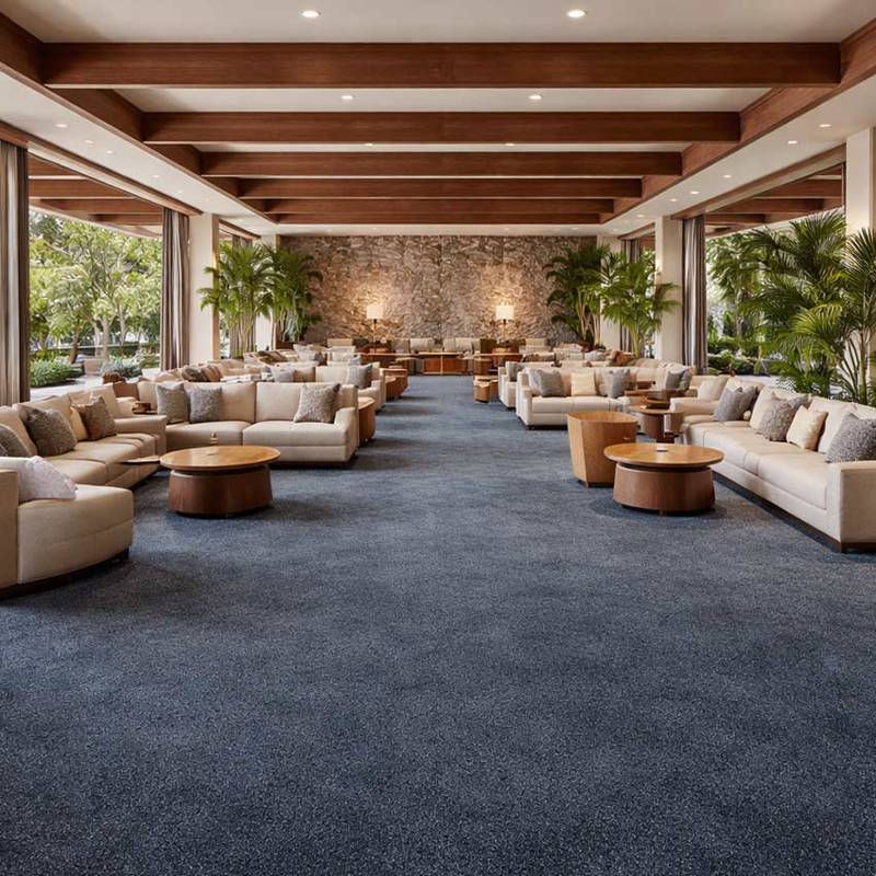 Wall To Wall Carpet Tiles Balta Lily CRP BLT LIL 05 Luxury Resort Guest Lounge Waiting Pavilion