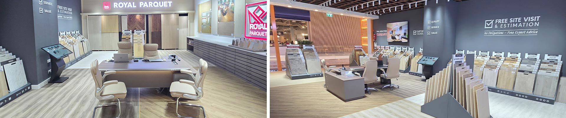 royal parquet product display at floorworld store
