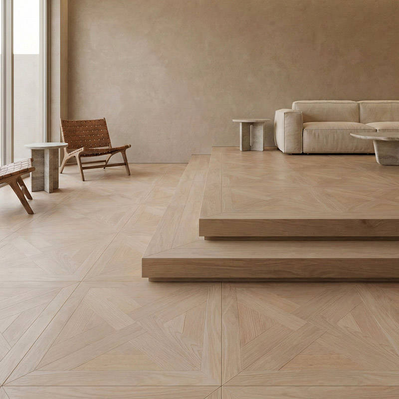 RP Chelsea Square Elegant Wave Dove 14 Parquetry Wood Flooring Villa Lounge