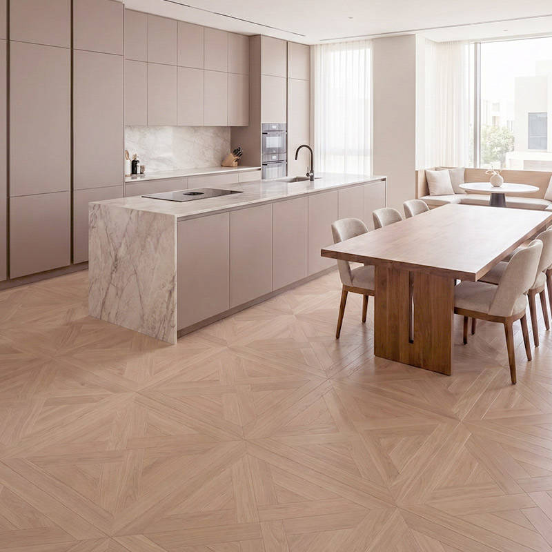 RP Chelsea Square Elegant Wave Honeycomb 13 Parquetry Wood Flooring Kitchen