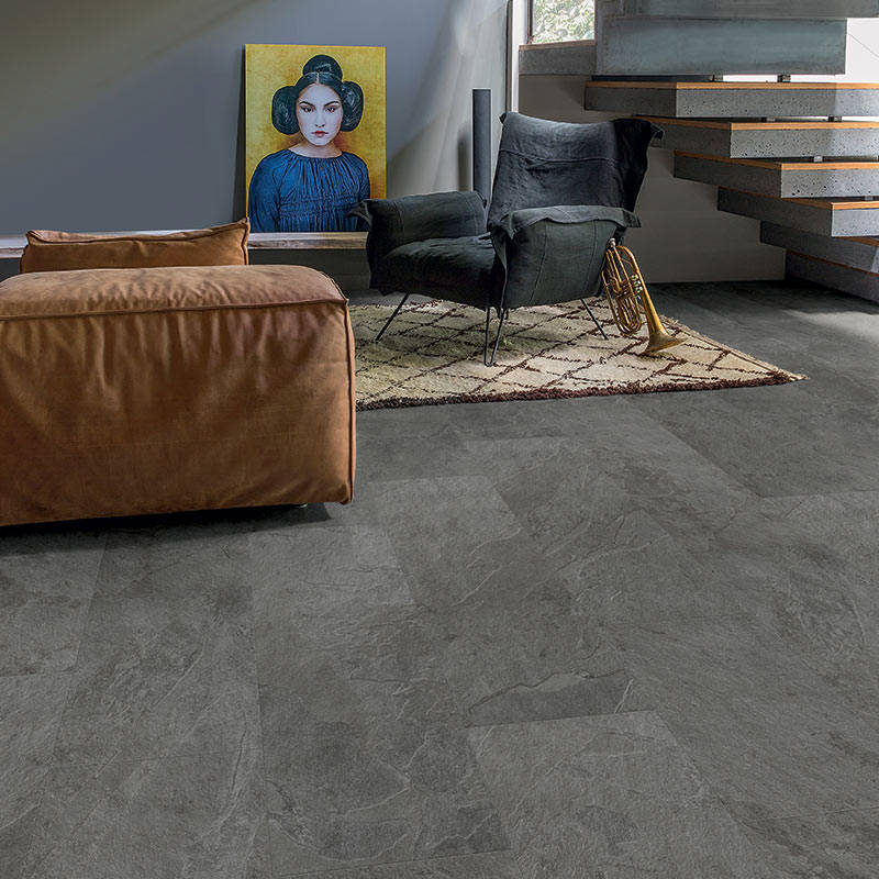 QS Ambient Grey Slate Guest Room Vinyl Click