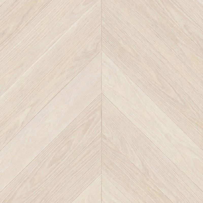 SH Cotton White Engineered Chevron Wood Flooring Swatch