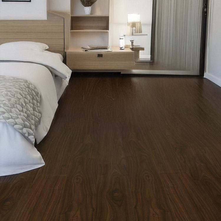 walnut gerbur wagner laminate flooring in bedroom