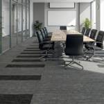 british carpet mills black and grey patterend carpet tiles in office meeting room