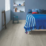 QS Pulse Cotton Oak Cold Grey Vinyl Click Flooring Bedroom