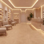RP Chelsea Square Elegant Wave Butterscotch 19 Parquetry Wood Flooring Showroom