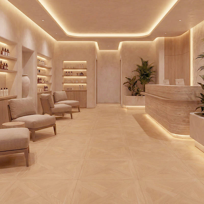 RP Chelsea Square Elegant Wave Butterscotch 19 Parquetry Wood Flooring Showroom