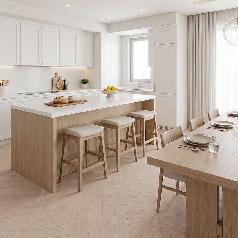 RP Boa Hybrid Herringbone Dove 14 Engineered Wood Flooring Kitchen Engineered Wood Flooring