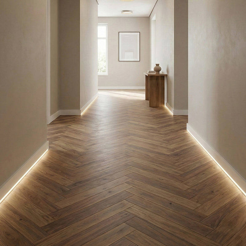 RP Natural Walnut Herringbone 05 Hallway