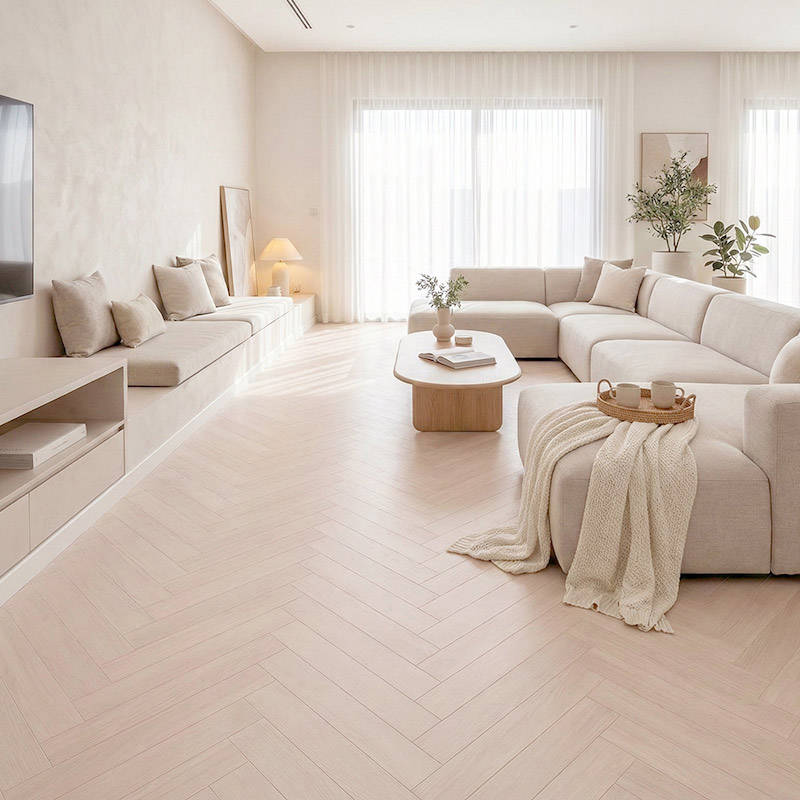 RP Boa Hybrid Herringbone Classic Ivory 06 Villa Luxury Livingroom Engineered Wood Flooring