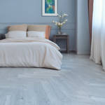 Classic Gray Oak Vinyl Click Herringbone Bedroom
