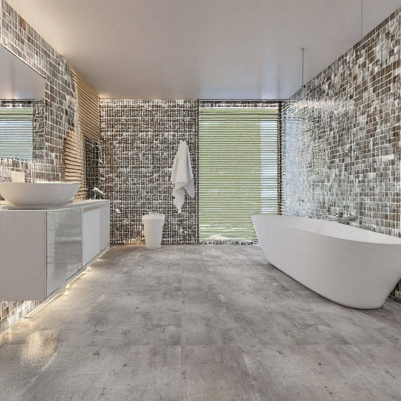 berry alloc pure tiles zinc grey vinyl click tiles in bathroom