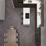 SH Black 08 Engineered Wood Flooring Chevron Kitchen Flooring
