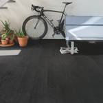 burned wooden plank laminate flooring in living space