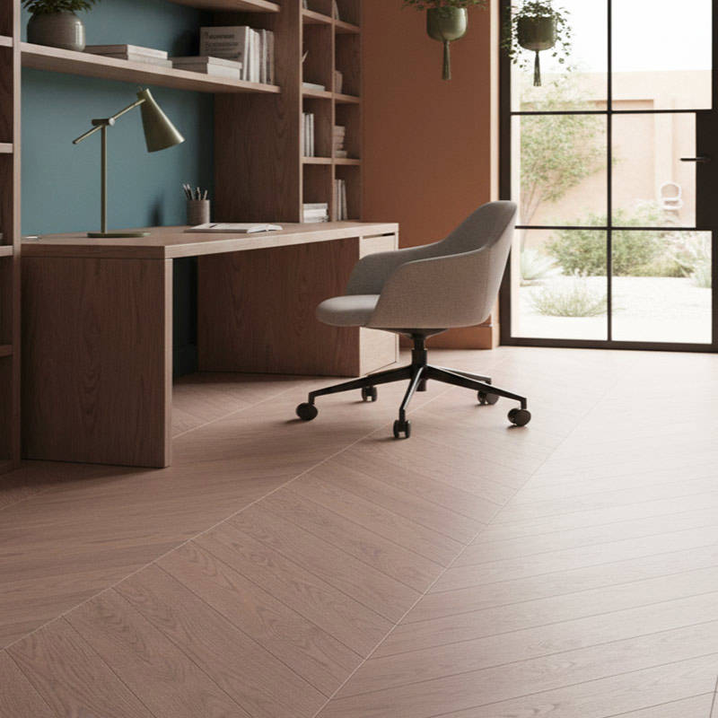 RP Chevron Basil 18 Engineered Wood Flooring Home Office