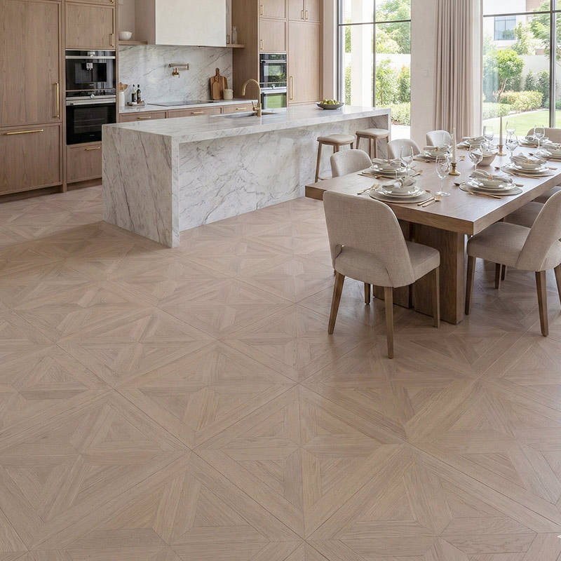 RP Chelsea Square Gilded Lines Dove 14 Kitchen Dinning Parquetry Wood Flooring