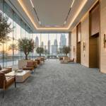 british carpet mills sky gardens 575 carpet tiles in hotel hall