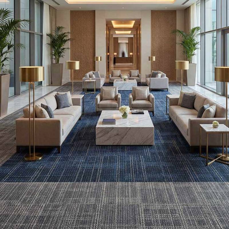 british carpet mills blue casini 558 carpet tiles in reception